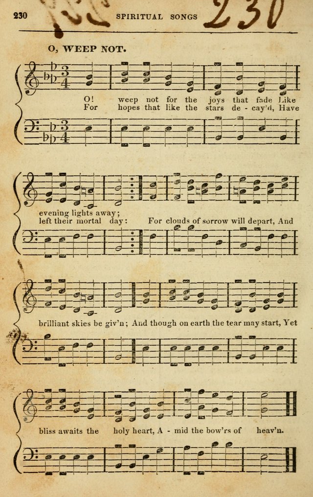 Spiritual Songs for Social Worship: adapted to the use of families and private circles in seasons of rivival, to missionary meetings, to the monthly concert, and to other occasions of special interest page 230