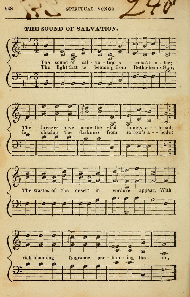 Spiritual Songs for Social Worship: adapted to the use of families and private circles in seasons of rivival, to missionary meetings, to the monthly concert, and to other occasions of special interest page 248