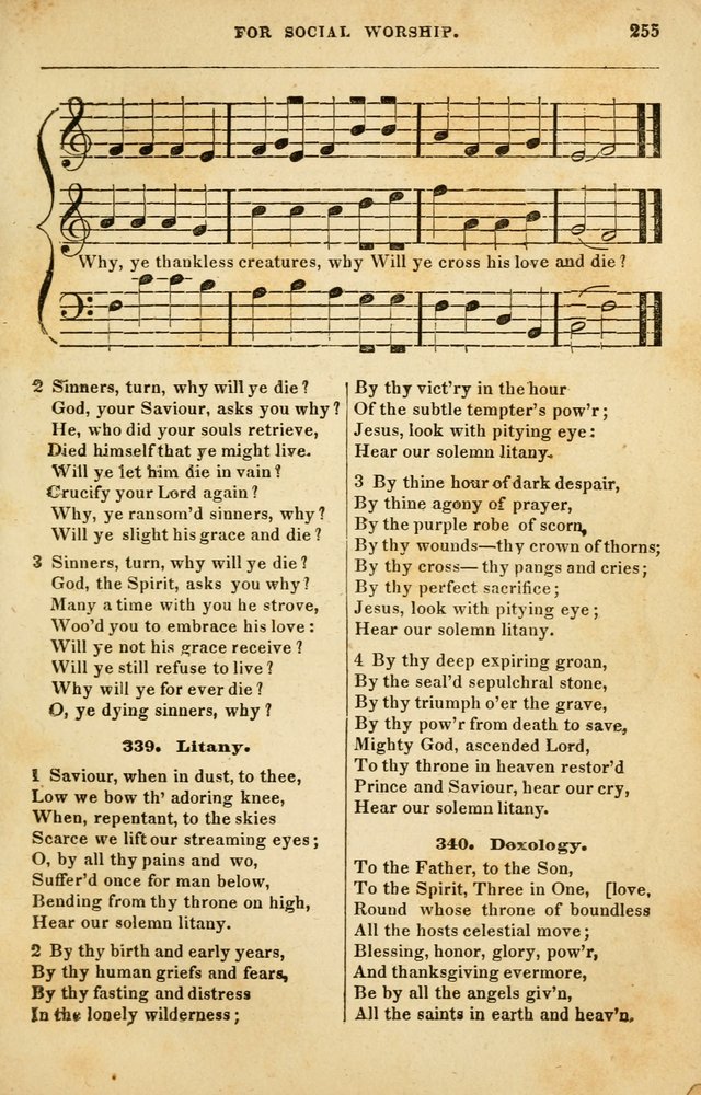 Spiritual Songs for Social Worship: adapted to the use of families and private circles in seasons of rivival, to missionary meetings, to the monthly concert, and to other occasions of special interest page 255