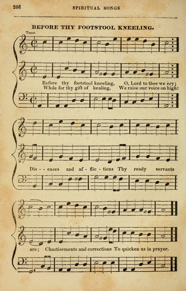 Spiritual Songs for Social Worship: adapted to the use of families and private circles in seasons of rivival, to missionary meetings, to the monthly concert, and to other occasions of special interest page 266