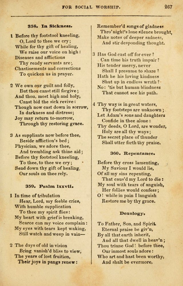 Spiritual Songs for Social Worship: adapted to the use of families and private circles in seasons of rivival, to missionary meetings, to the monthly concert, and to other occasions of special interest page 267