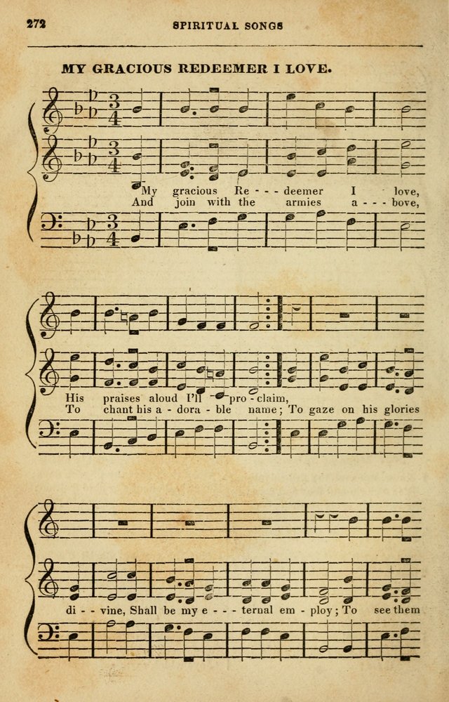 Spiritual Songs for Social Worship: adapted to the use of families and private circles in seasons of rivival, to missionary meetings, to the monthly concert, and to other occasions of special interest page 272