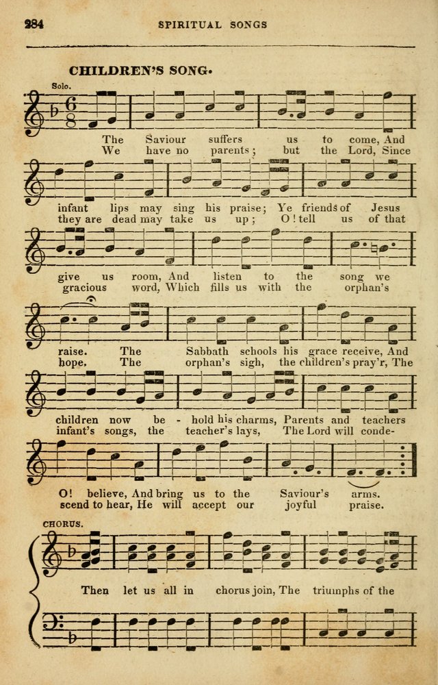 Spiritual Songs for Social Worship: adapted to the use of families and private circles in seasons of rivival, to missionary meetings, to the monthly concert, and to other occasions of special interest page 284