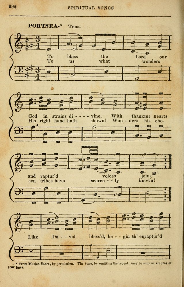 Spiritual Songs for Social Worship: adapted to the use of families and private circles in seasons of rivival, to missionary meetings, to the monthly concert, and to other occasions of special interest page 292