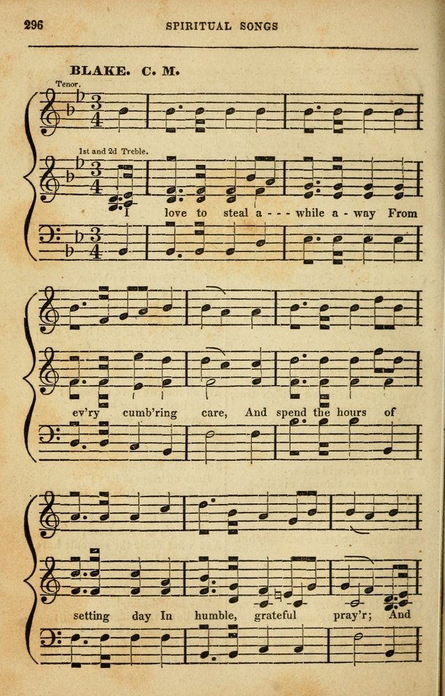 Spiritual Songs for Social Worship: adapted to the use of families and private circles in seasons of rivival, to missionary meetings, to the monthly concert, and to other occasions of special interest page 296