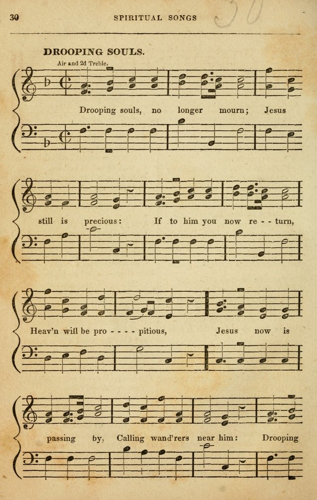 Spiritual Songs for Social Worship: adapted to the use of families and private circles in seasons of rivival, to missionary meetings, to the monthly concert, and to other occasions of special interest page 30