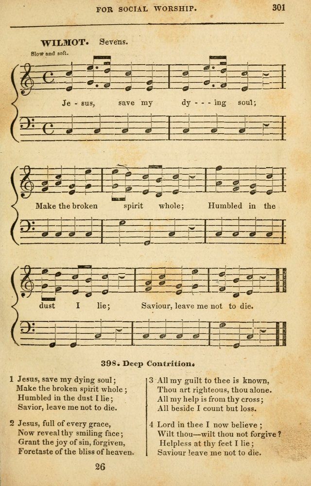 Spiritual Songs for Social Worship: adapted to the use of families and private circles in seasons of rivival, to missionary meetings, to the monthly concert, and to other occasions of special interest page 301