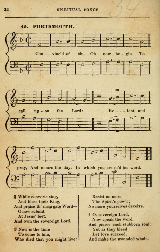 Spiritual Songs for Social Worship: adapted to the use of families and private circles in seasons of rivival, to missionary meetings, to the monthly concert, and to other occasions of special interest page 34