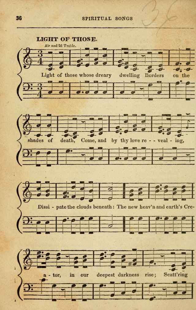 Spiritual Songs for Social Worship: adapted to the use of families and private circles in seasons of rivival, to missionary meetings, to the monthly concert, and to other occasions of special interest page 36