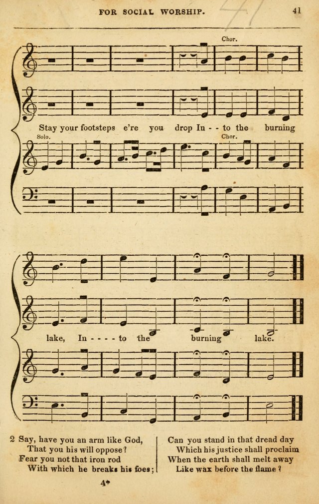 Spiritual Songs for Social Worship: adapted to the use of families and private circles in seasons of rivival, to missionary meetings, to the monthly concert, and to other occasions of special interest page 41