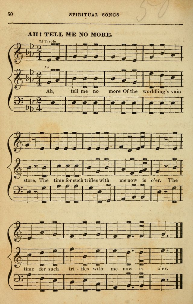 Spiritual Songs for Social Worship: adapted to the use of families and private circles in seasons of rivival, to missionary meetings, to the monthly concert, and to other occasions of special interest page 50