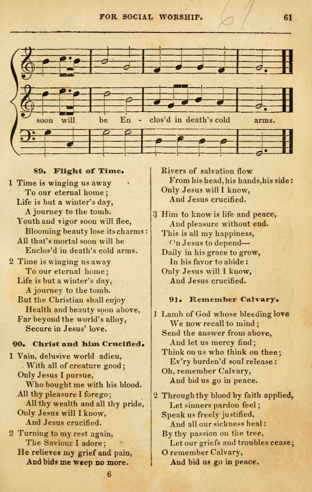 Spiritual Songs for Social Worship: adapted to the use of families and private circles in seasons of rivival, to missionary meetings, to the monthly concert, and to other occasions of special interest page 61