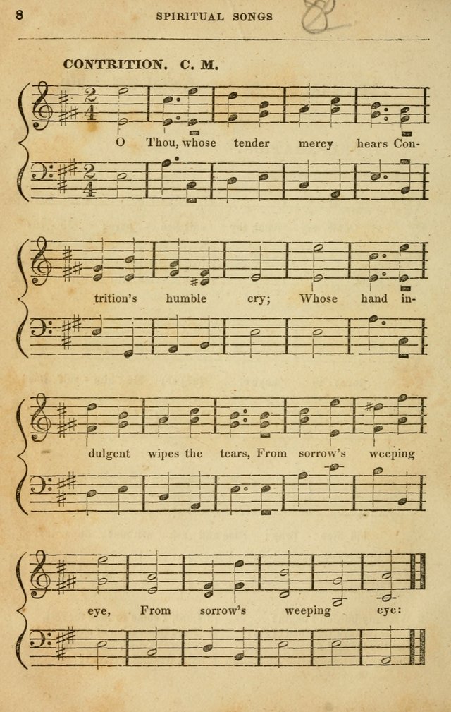 Spiritual Songs for Social Worship: adapted to the use of families and private circles in seasons of rivival, to missionary meetings, to the monthly concert, and to other occasions of special interest page 8