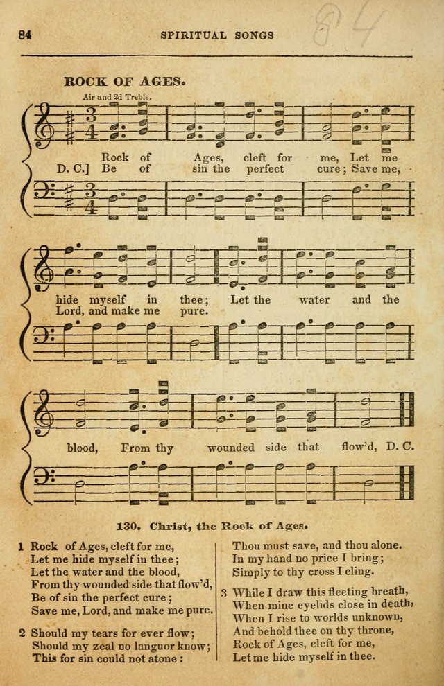 Spiritual Songs for Social Worship: adapted to the use of families and private circles in seasons of rivival, to missionary meetings, to the monthly concert, and to other occasions of special interest page 84