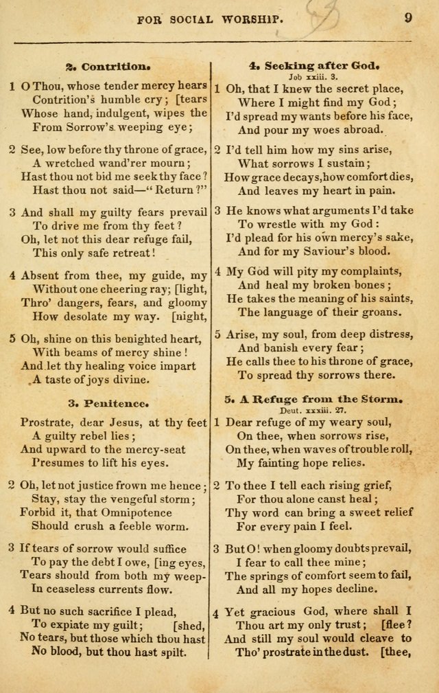 Spiritual Songs for Social Worship: adapted to the use of families and private circles in seasons of rivival, to missionary meetings, to the monthly concert, and to other occasions of special interest page 9