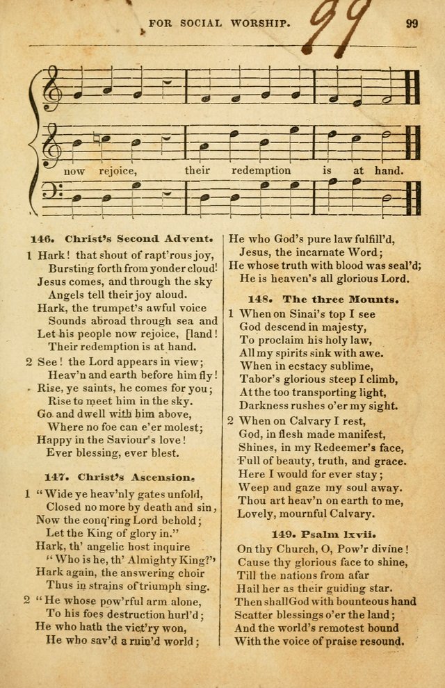 Spiritual Songs for Social Worship: adapted to the use of families and private circles in seasons of rivival, to missionary meetings, to the monthly concert, and to other occasions of special interest page 99