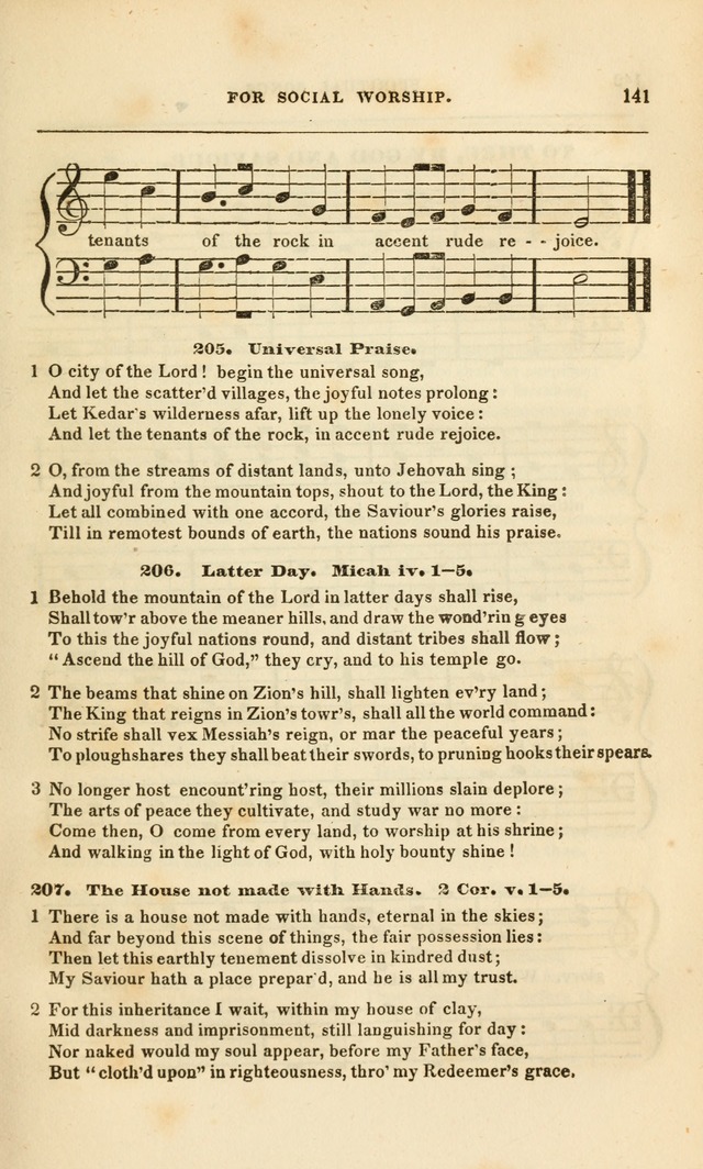 Spiritual Songs for Social Worship: adapted to the use of families and private circles, to missinary meetings, to monthly concert, and to other occasions of special interest.(Rev. and Enl. Ed.) page 141