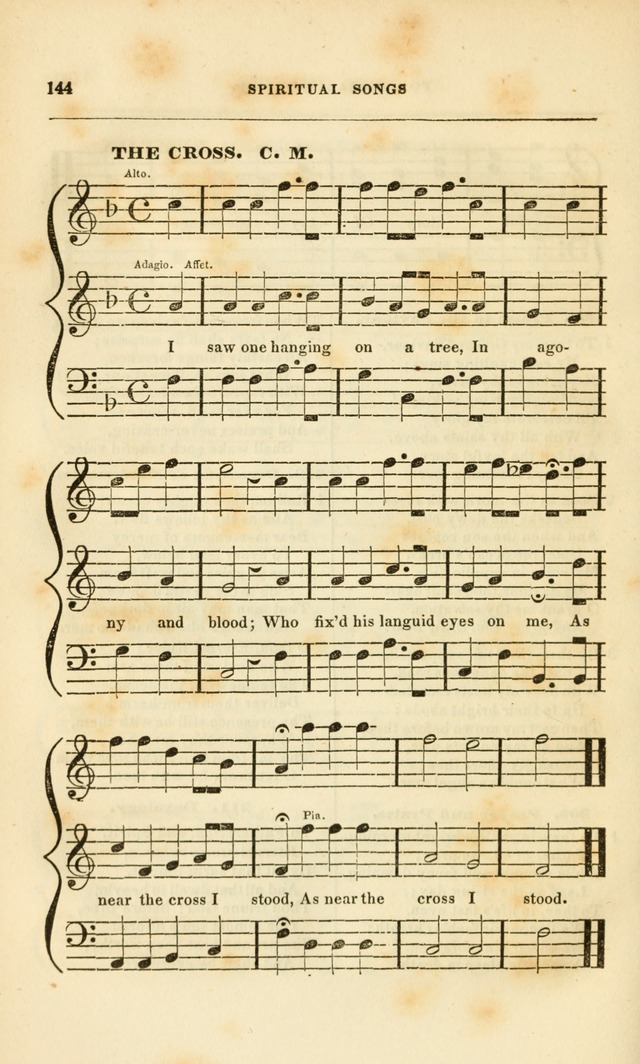 Spiritual Songs for Social Worship: adapted to the use of families and private circles, to missinary meetings, to monthly concert, and to other occasions of special interest.(Rev. and Enl. Ed.) page 144