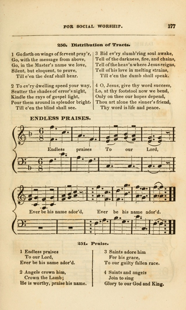 Spiritual Songs for Social Worship: adapted to the use of families and private circles, to missinary meetings, to monthly concert, and to other occasions of special interest.(Rev. and Enl. Ed.) page 177