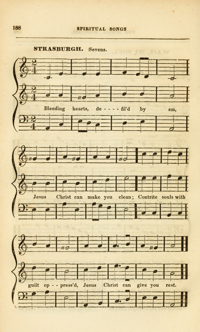 Spiritual Songs for Social Worship: adapted to the use of families and private circles, to missinary meetings, to monthly concert, and to other occasions of special interest.(Rev. and Enl. Ed.) page 188