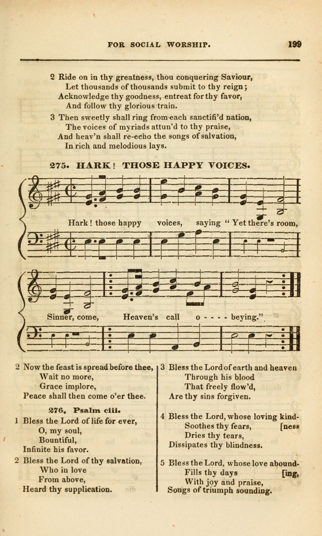 Spiritual Songs for Social Worship: adapted to the use of families and private circles, to missinary meetings, to monthly concert, and to other occasions of special interest.(Rev. and Enl. Ed.) page 199