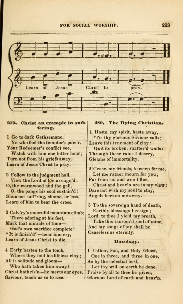 Spiritual Songs for Social Worship: adapted to the use of families and private circles, to missinary meetings, to monthly concert, and to other occasions of special interest.(Rev. and Enl. Ed.) page 203