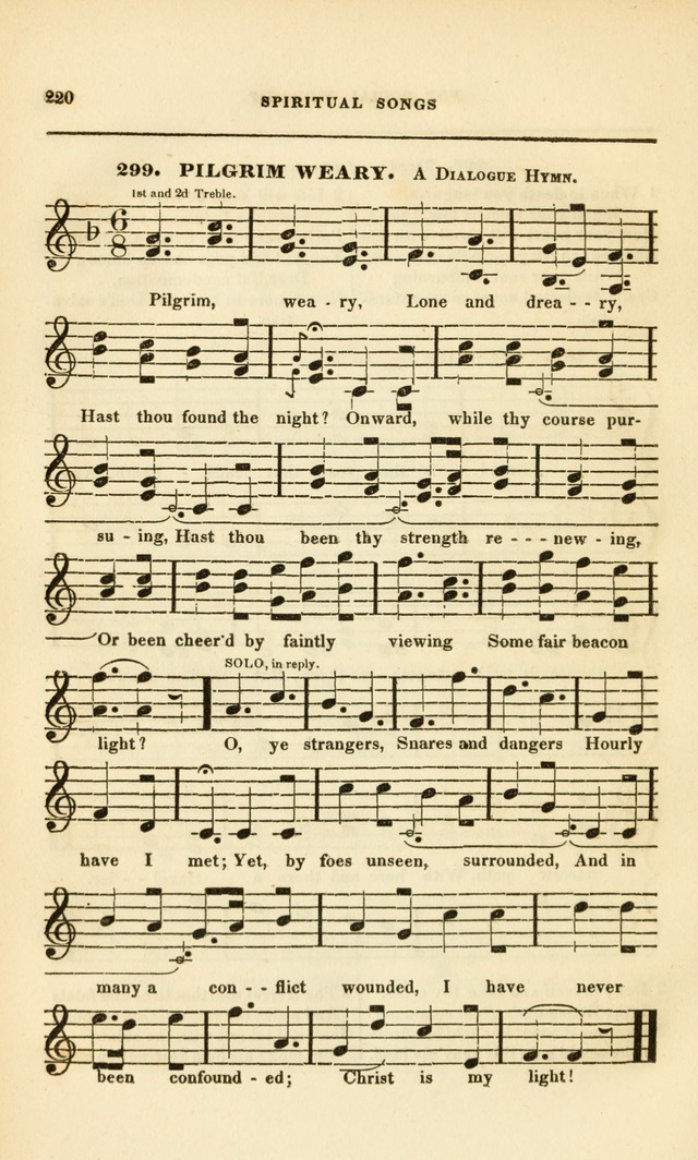 Spiritual Songs for Social Worship: adapted to the use of families and private circles, to missinary meetings, to monthly concert, and to other occasions of special interest.(Rev. and Enl. Ed.) page 220