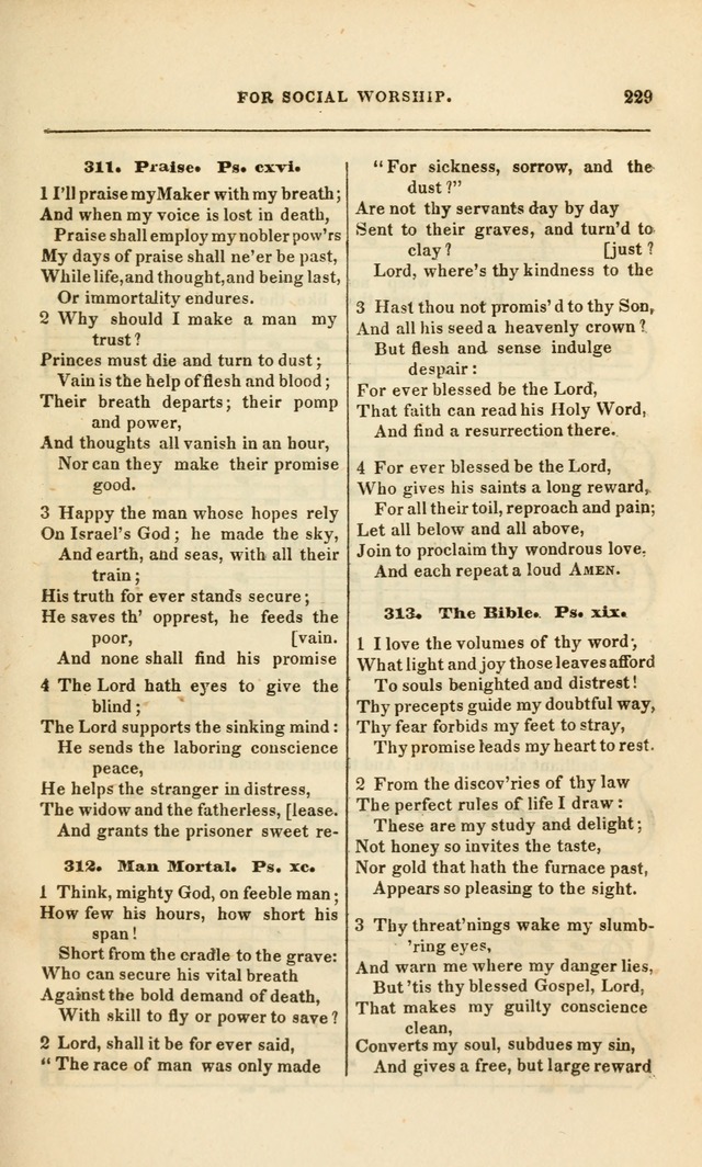 Spiritual Songs for Social Worship: adapted to the use of families and private circles, to missinary meetings, to monthly concert, and to other occasions of special interest.(Rev. and Enl. Ed.) page 229