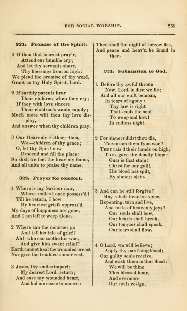 Spiritual Songs for Social Worship: adapted to the use of families and private circles, to missinary meetings, to monthly concert, and to other occasions of special interest.(Rev. and Enl. Ed.) page 239