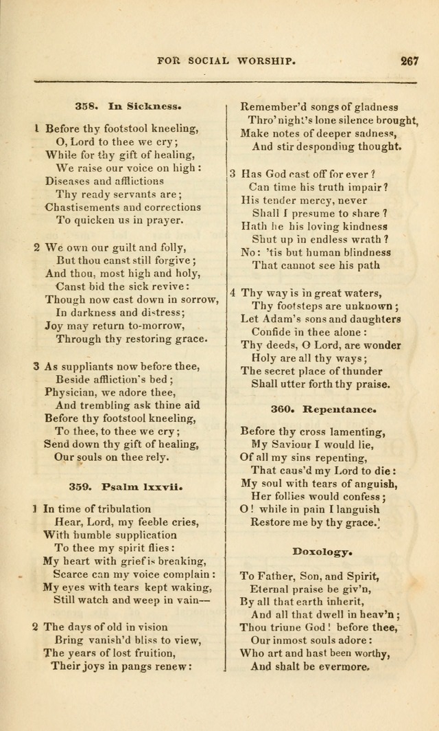 Spiritual Songs for Social Worship: adapted to the use of families and private circles, to missinary meetings, to monthly concert, and to other occasions of special interest.(Rev. and Enl. Ed.) page 267