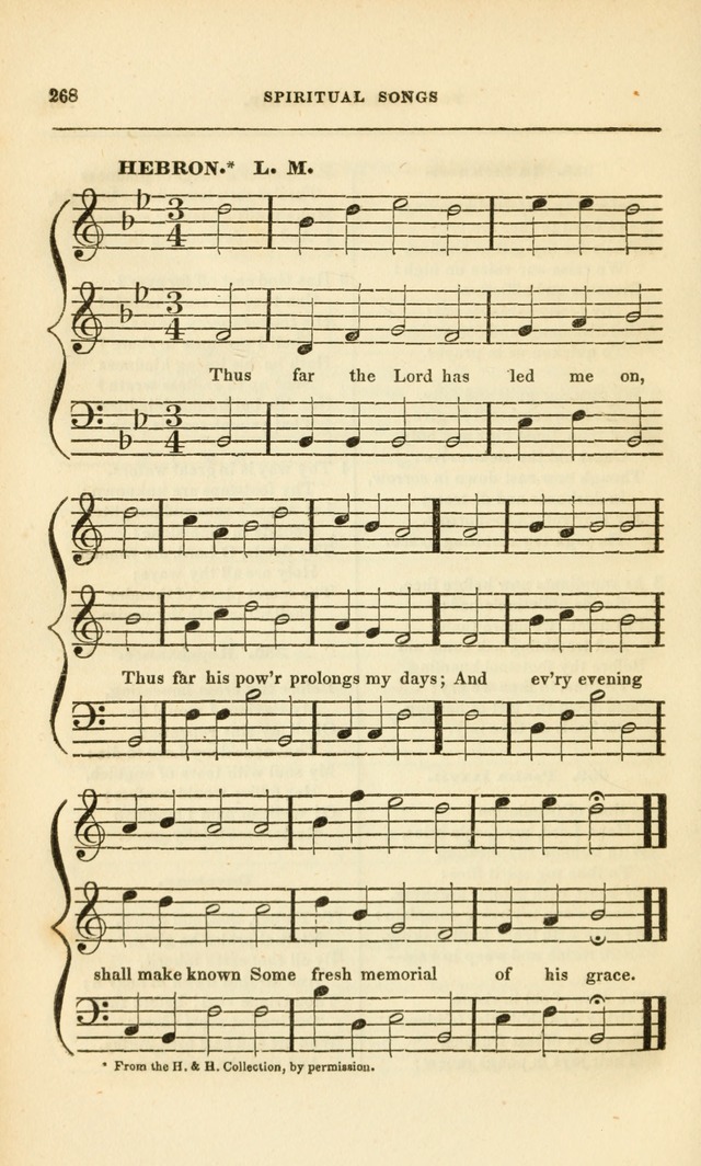 Spiritual Songs for Social Worship: adapted to the use of families and private circles, to missinary meetings, to monthly concert, and to other occasions of special interest.(Rev. and Enl. Ed.) page 268