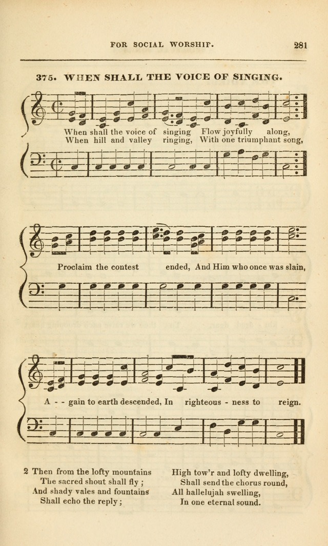 Spiritual Songs for Social Worship: adapted to the use of families and private circles, to missinary meetings, to monthly concert, and to other occasions of special interest.(Rev. and Enl. Ed.) page 281