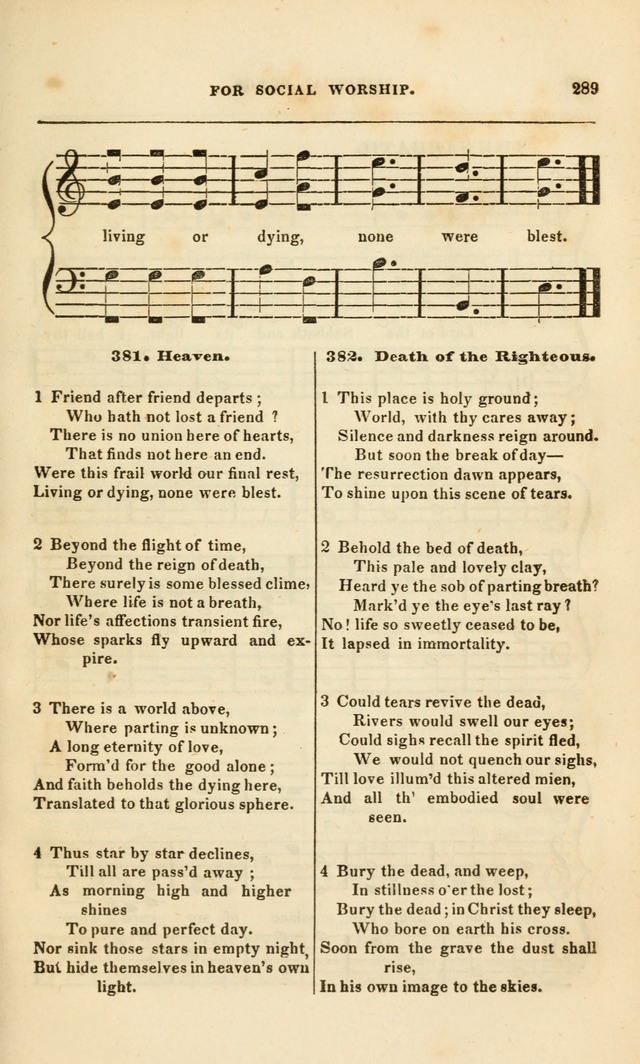 Spiritual Songs for Social Worship: adapted to the use of families and private circles, to missinary meetings, to monthly concert, and to other occasions of special interest.(Rev. and Enl. Ed.) page 289