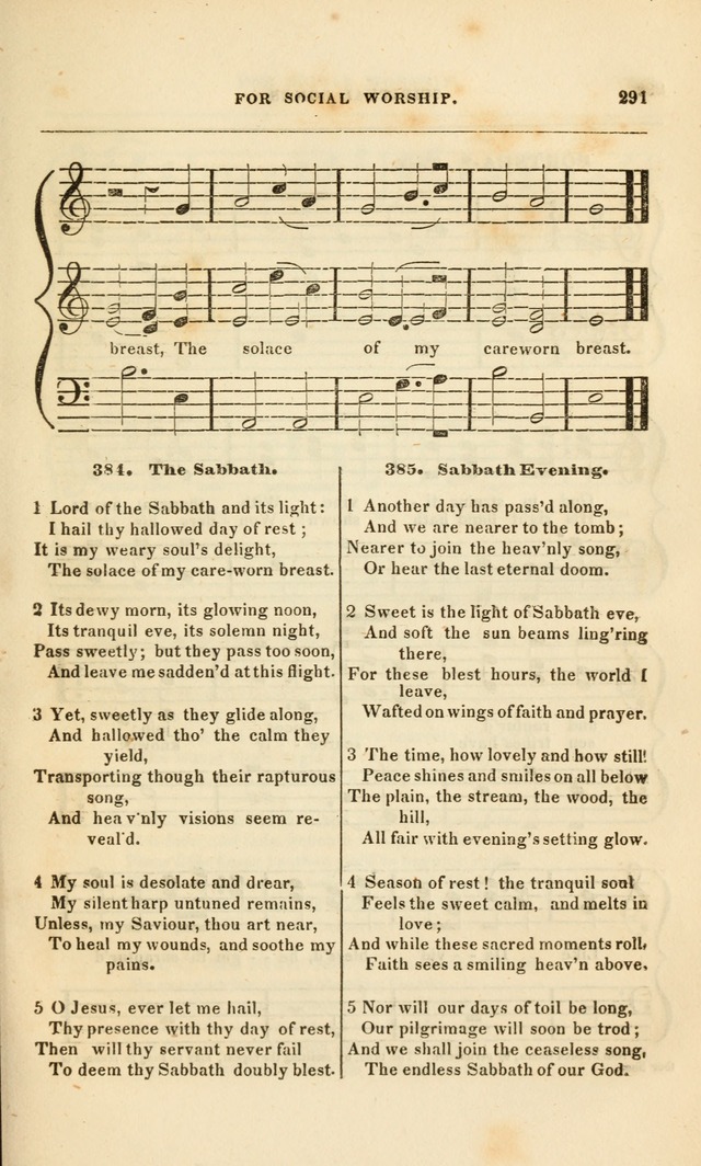 Spiritual Songs for Social Worship: adapted to the use of families and private circles, to missinary meetings, to monthly concert, and to other occasions of special interest.(Rev. and Enl. Ed.) page 291