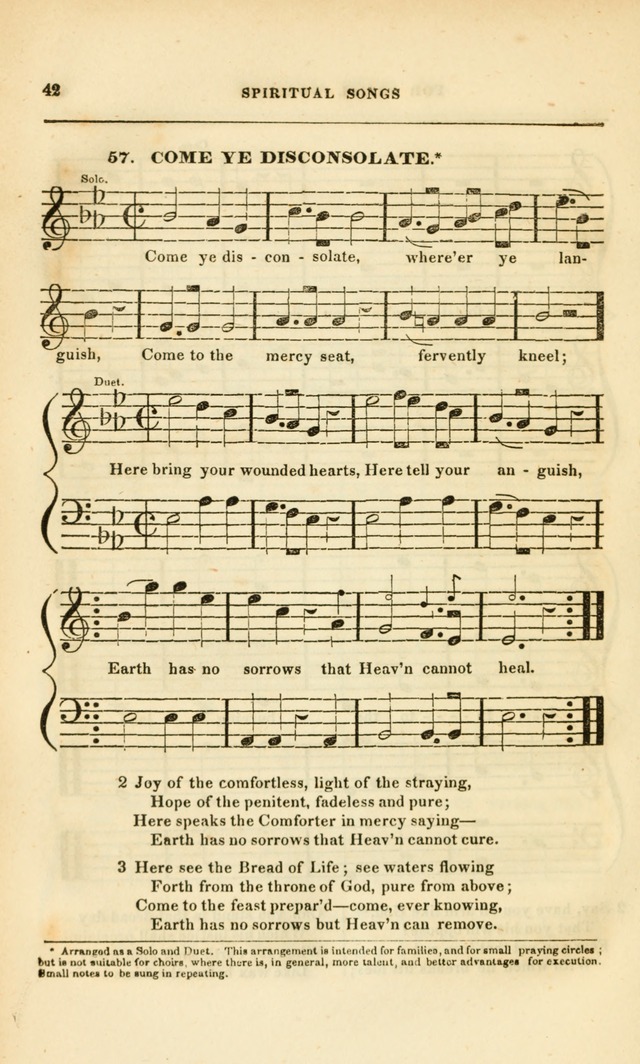 Spiritual Songs for Social Worship: adapted to the use of families and private circles, to missinary meetings, to monthly concert, and to other occasions of special interest.(Rev. and Enl. Ed.) page 42