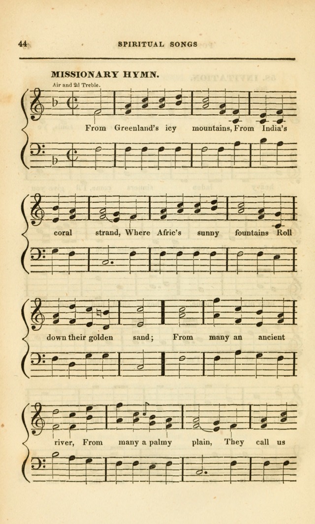 Spiritual Songs for Social Worship: adapted to the use of families and private circles, to missinary meetings, to monthly concert, and to other occasions of special interest.(Rev. and Enl. Ed.) page 44