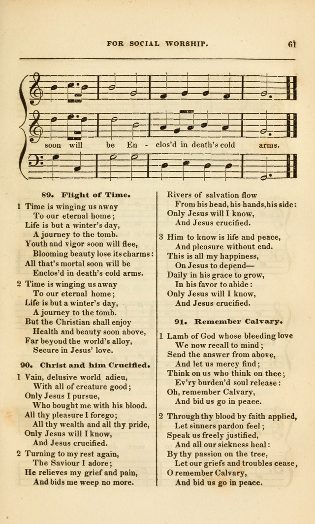 Spiritual Songs for Social Worship: adapted to the use of families and private circles, to missinary meetings, to monthly concert, and to other occasions of special interest.(Rev. and Enl. Ed.) page 61