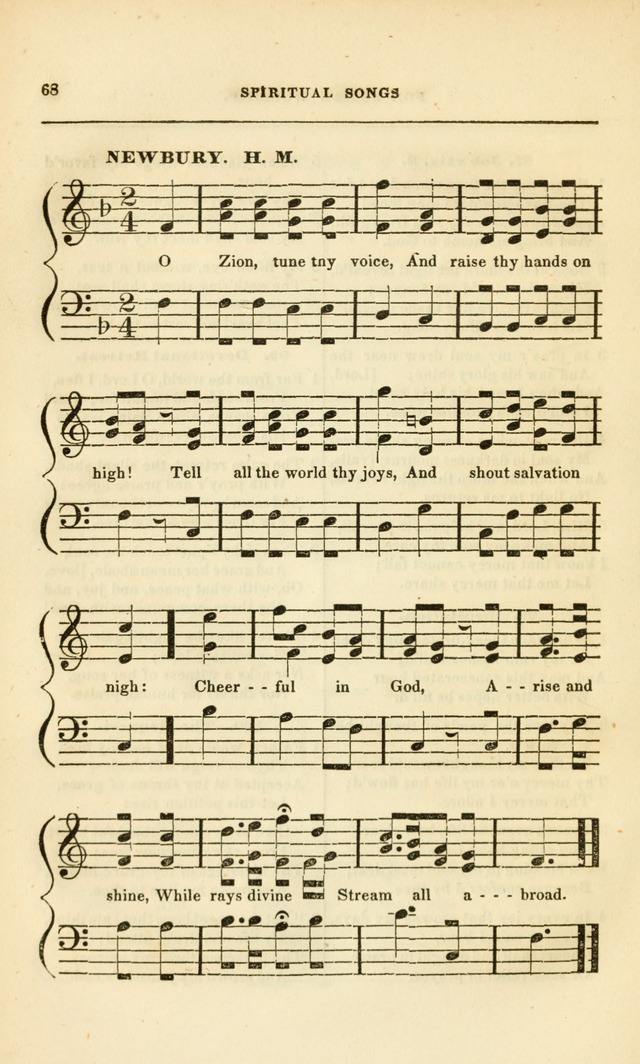 Spiritual Songs for Social Worship: adapted to the use of families and private circles, to missinary meetings, to monthly concert, and to other occasions of special interest.(Rev. and Enl. Ed.) page 68