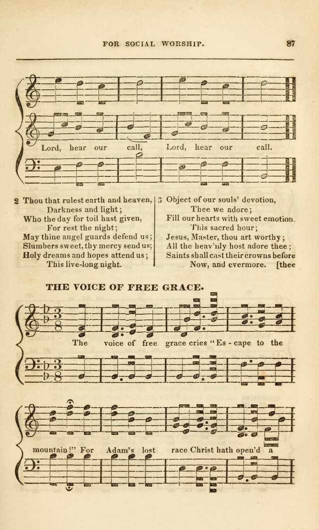 Spiritual Songs for Social Worship: adapted to the use of families and private circles, to missinary meetings, to monthly concert, and to other occasions of special interest.(Rev. and Enl. Ed.) page 87