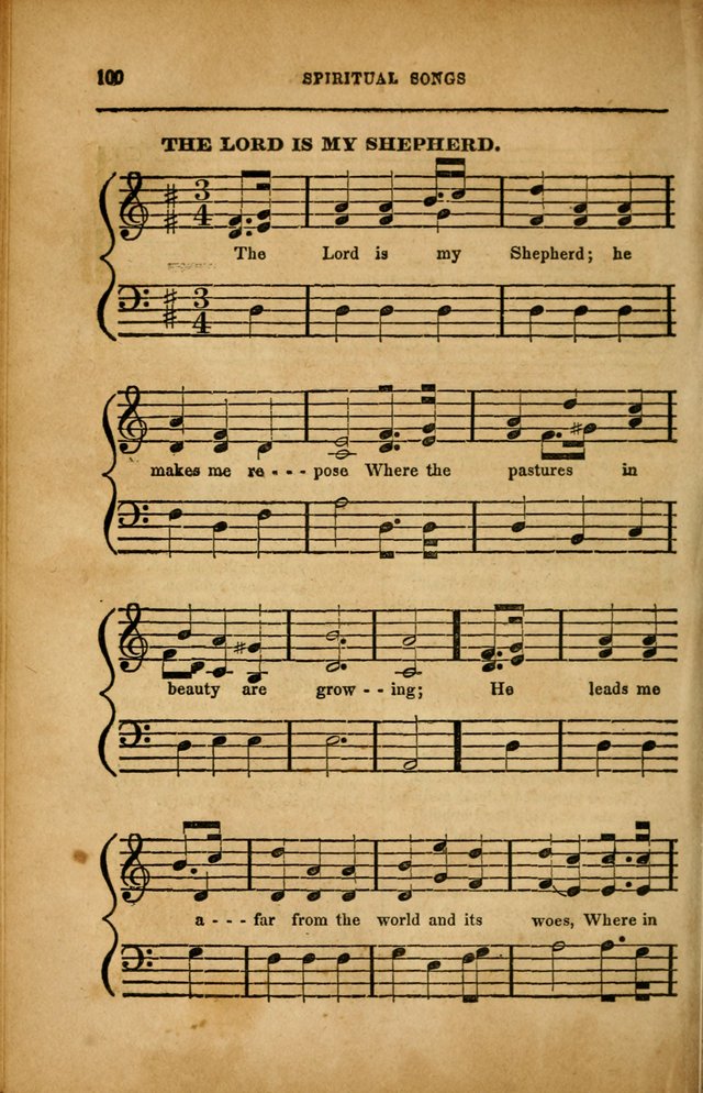 Spiritual Songs for Social Worship: adapted to the use of families and private circles in seasons of revival, to missionary meetings, to the monthly concert, and to other occasions... (3rd ed.) page 100