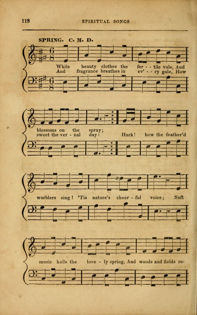 Spiritual Songs for Social Worship: adapted to the use of families and private circles in seasons of revival, to missionary meetings, to the monthly concert, and to other occasions... (3rd ed.) page 118