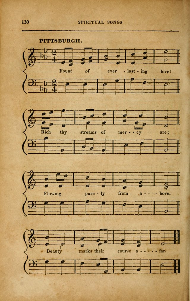 Spiritual Songs for Social Worship: adapted to the use of families and private circles in seasons of revival, to missionary meetings, to the monthly concert, and to other occasions... (3rd ed.) page 130