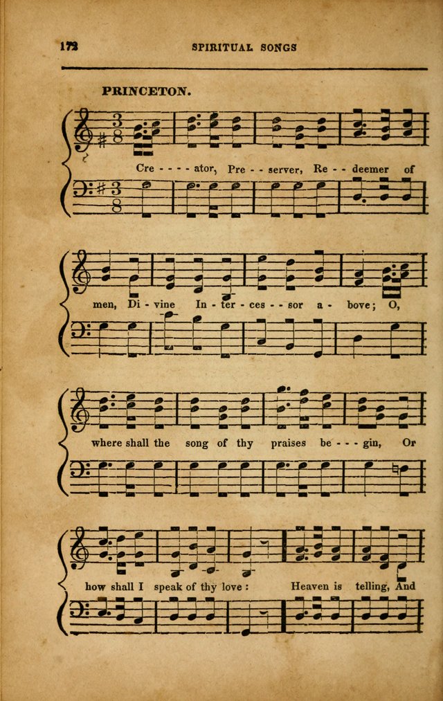 Spiritual Songs for Social Worship: adapted to the use of families and private circles in seasons of revival, to missionary meetings, to the monthly concert, and to other occasions... (3rd ed.) page 172