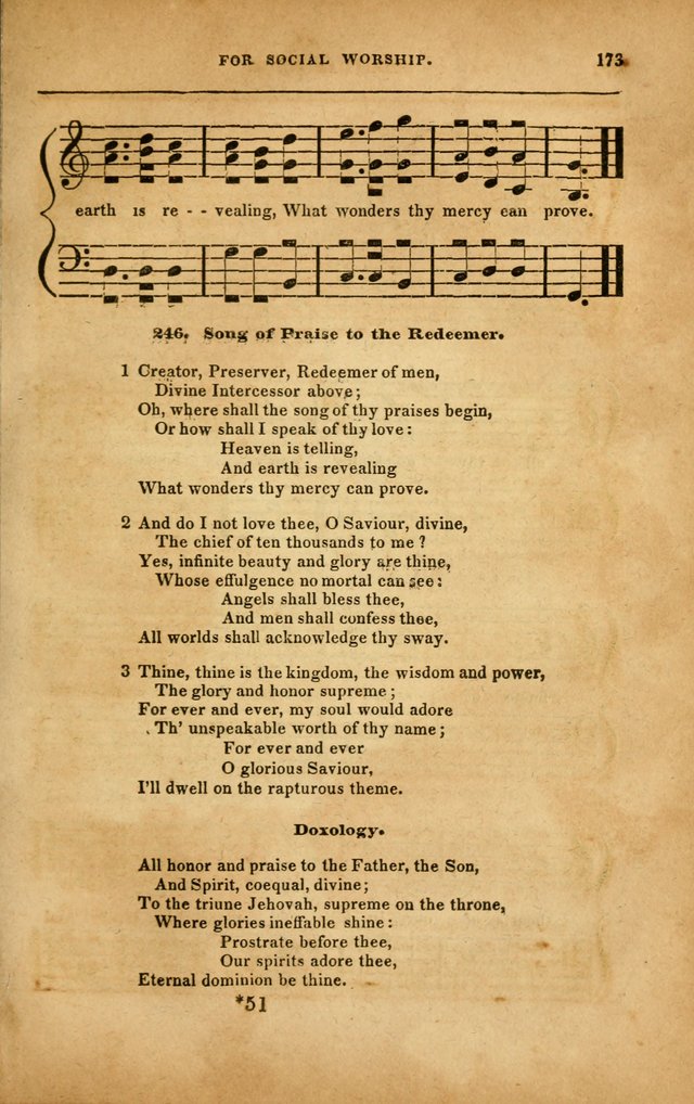 Spiritual Songs for Social Worship: adapted to the use of families and private circles in seasons of revival, to missionary meetings, to the monthly concert, and to other occasions... (3rd ed.) page 173