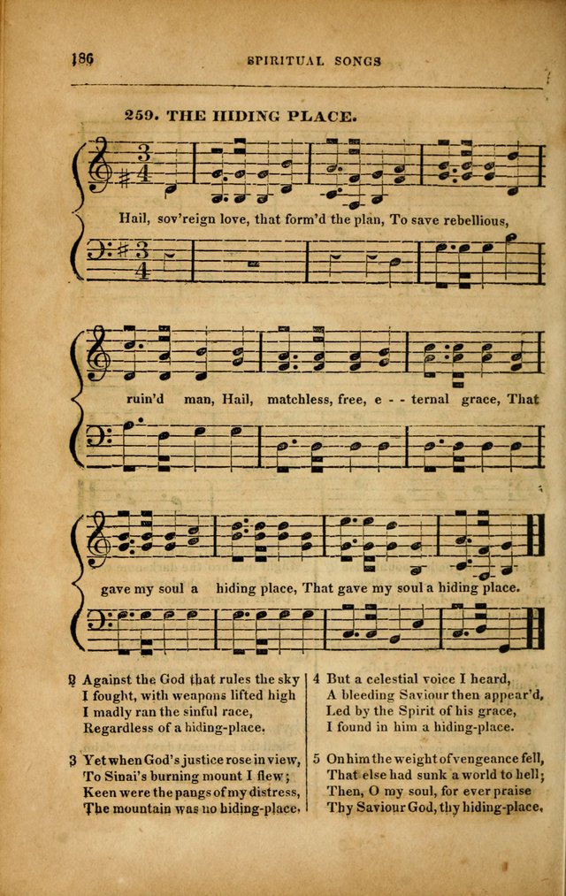 Spiritual Songs for Social Worship: adapted to the use of families and private circles in seasons of revival, to missionary meetings, to the monthly concert, and to other occasions... (3rd ed.) page 186