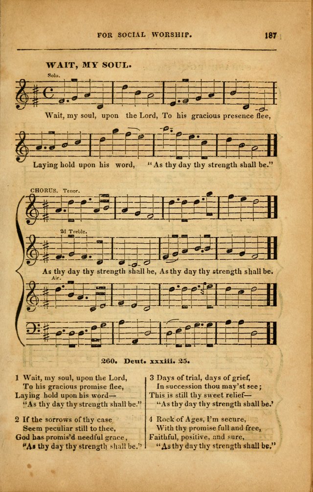 Spiritual Songs for Social Worship: adapted to the use of families and private circles in seasons of revival, to missionary meetings, to the monthly concert, and to other occasions... (3rd ed.) page 187