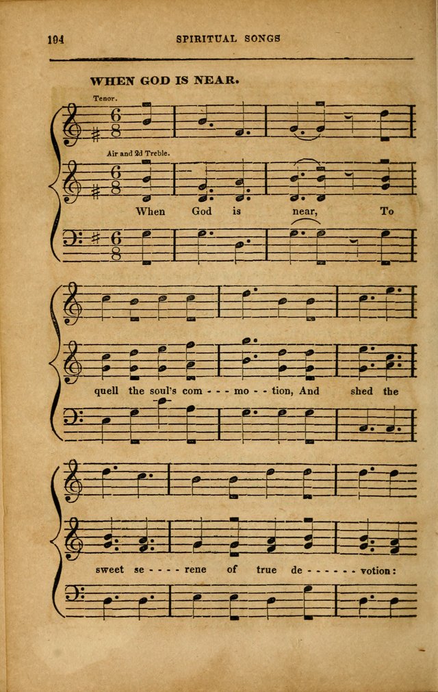 Spiritual Songs for Social Worship: adapted to the use of families and private circles in seasons of revival, to missionary meetings, to the monthly concert, and to other occasions... (3rd ed.) page 194