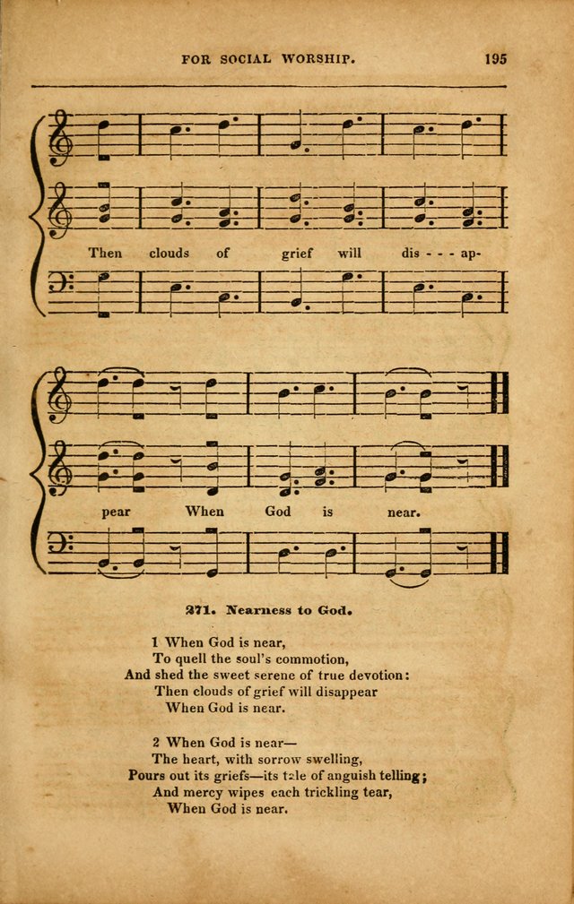 Spiritual Songs for Social Worship: adapted to the use of families and private circles in seasons of revival, to missionary meetings, to the monthly concert, and to other occasions... (3rd ed.) page 195