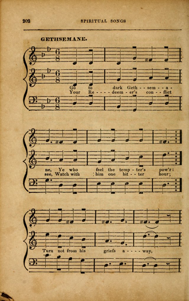 Spiritual Songs for Social Worship: adapted to the use of families and private circles in seasons of revival, to missionary meetings, to the monthly concert, and to other occasions... (3rd ed.) page 202