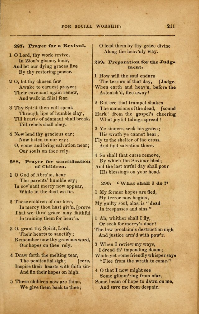 Spiritual Songs for Social Worship: adapted to the use of families and private circles in seasons of revival, to missionary meetings, to the monthly concert, and to other occasions... (3rd ed.) page 211